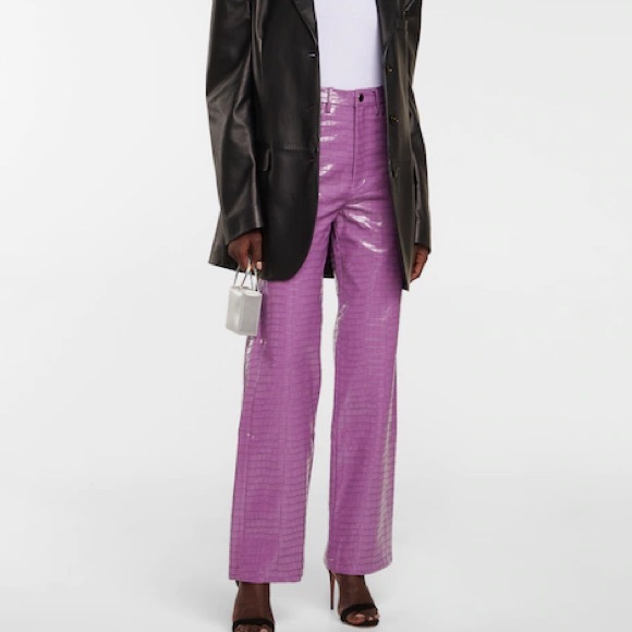 Rotate Rotie Croc Effect Trouser Pants - Picture 4 of 6